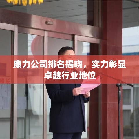 康力公司排名揭曉，實(shí)力彰顯卓越行業(yè)地位