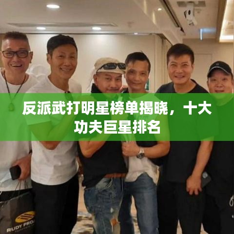 反派武打明星榜單揭曉，十大功夫巨星排名