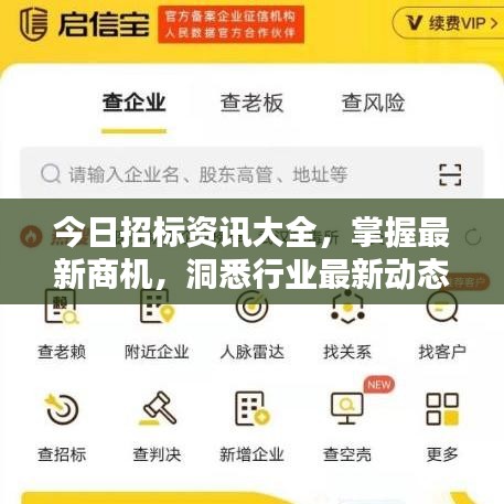 今日招標(biāo)資訊大全，掌握最新商機，洞悉行業(yè)最新動態(tài)