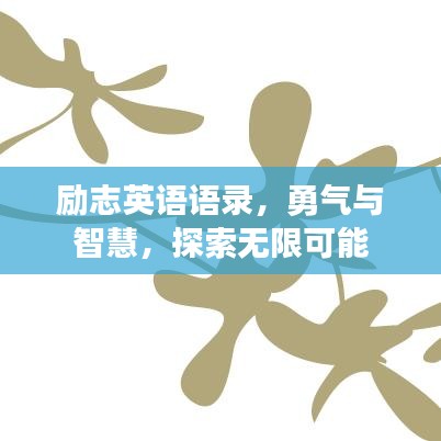 勵(lì)志英語(yǔ)語(yǔ)錄，勇氣與智慧，探索無(wú)限可能