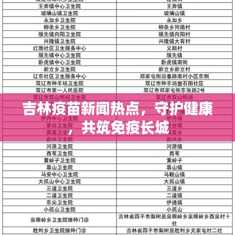 吉林疫苗新聞熱點(diǎn)，守護(hù)健康，共筑免疫長(zhǎng)城