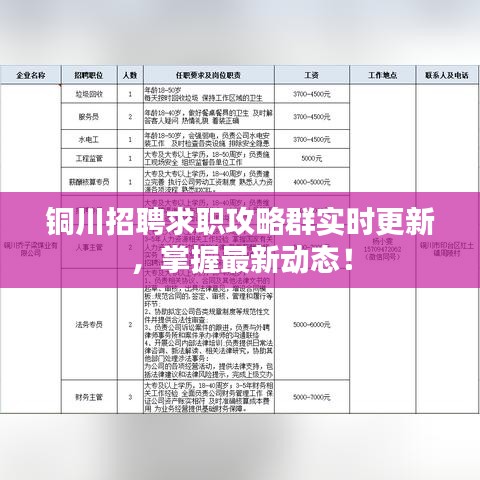 銅川招聘求職攻略群實(shí)時更新，掌握最新動態(tài)！