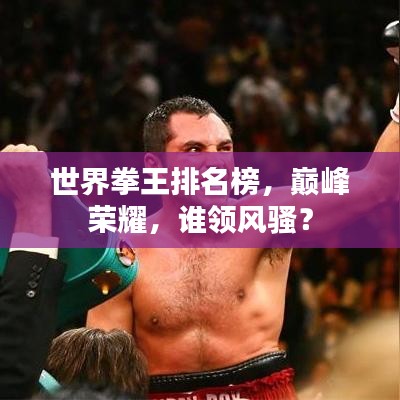 世界拳王排名榜，巔峰榮耀，誰領(lǐng)風(fēng)騷？