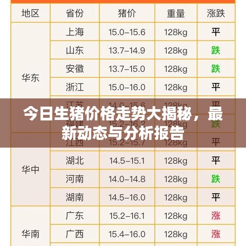 今日生豬價(jià)格走勢(shì)大揭秘，最新動(dòng)態(tài)與分析報(bào)告