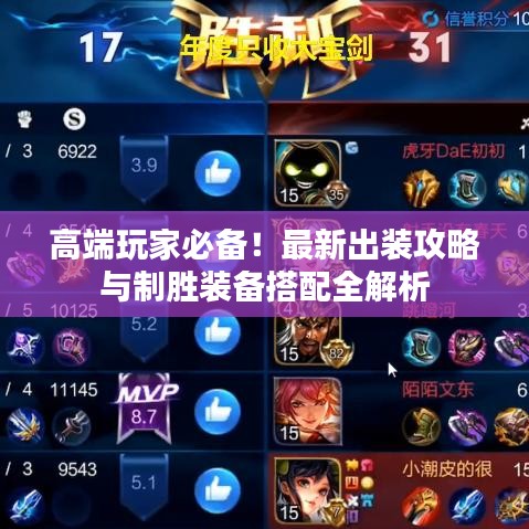 高端玩家必備！最新出裝攻略與制勝裝備搭配全解析