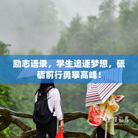 勵志語錄，學生追逐夢想，砥礪前行勇攀高峰！