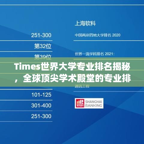 Times世界大學專業(yè)排名揭秘，全球頂尖學術(shù)殿堂的專業(yè)排名之路探索
